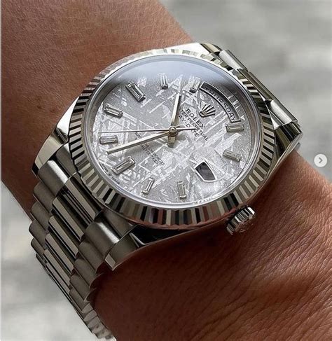 rolex meteorite dial for sale|rolex meteorite dial day date.